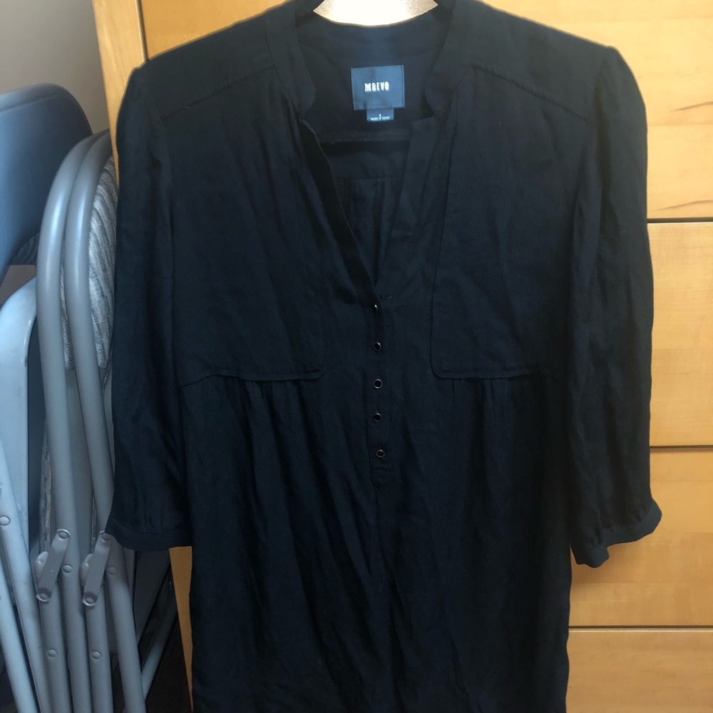 MAEVE ANTHROPOLOGIE BLACK WORK DRESS SIZE 4 - Picture 2 of 8